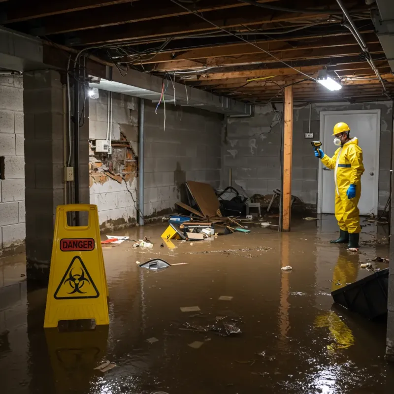 Flooded Basement Electrical Hazard in West Milwaukee, WI Property